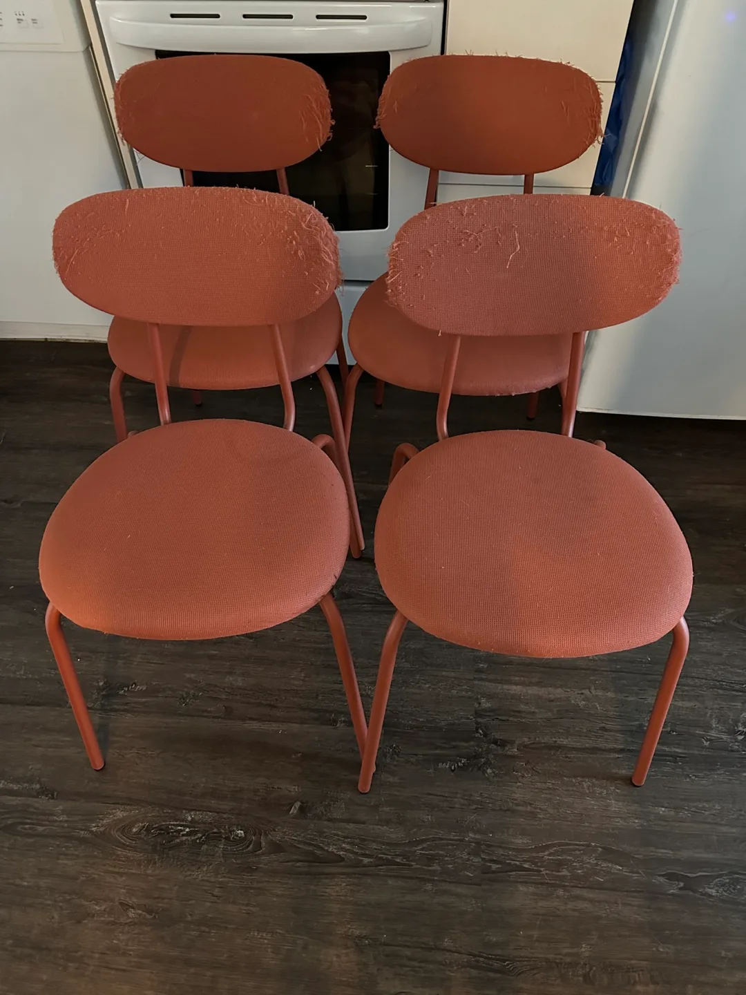 IKEA Ostano Chair - Four terracotta dining chairs image indicator(2)