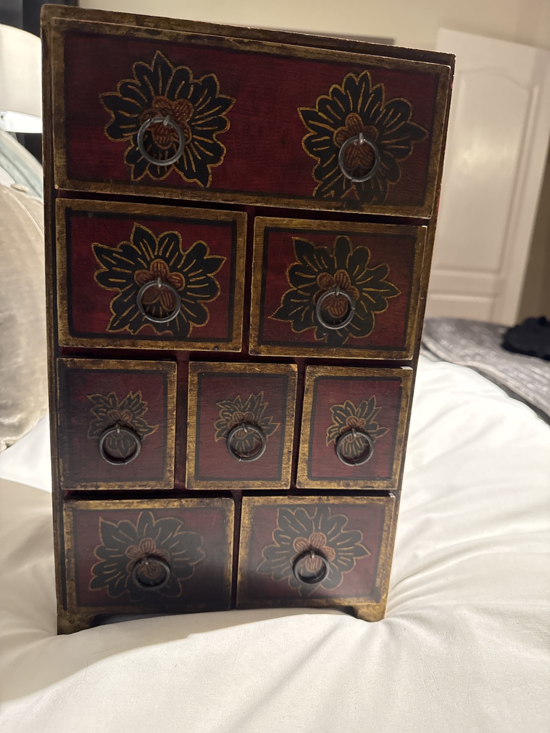 Vintage Wooden Multi-Drawer Organizer