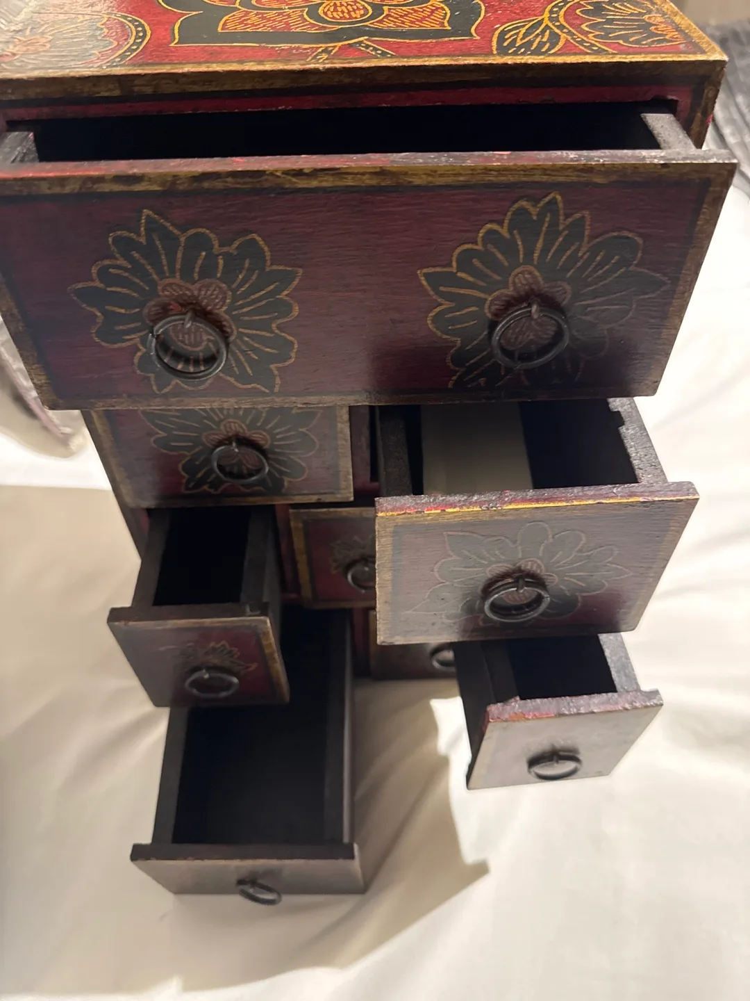 Vintage Wooden Multi-Drawer Organizer image indicator(3)