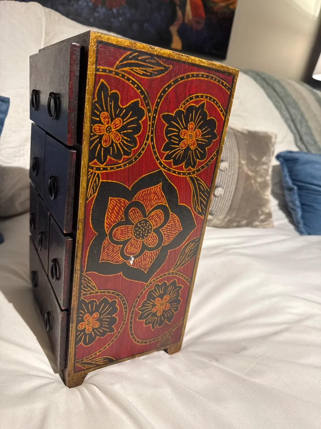 Vintage Wooden Multi-Drawer Organizer image indicator(2)