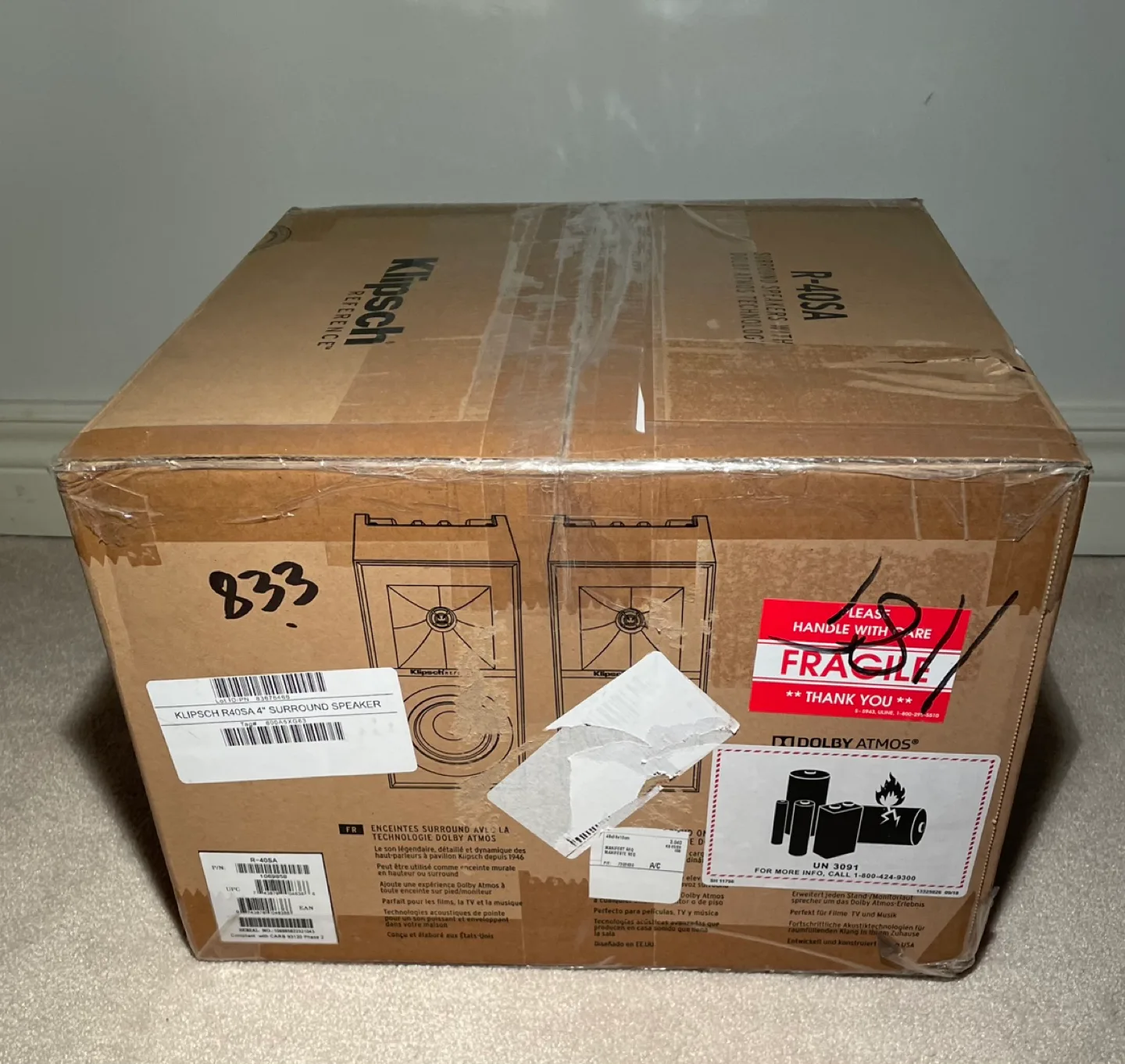 BRAND NEW! Klipsch R40SA 200-Watt Bookshelf Speaker $734.49 image indicator(3)