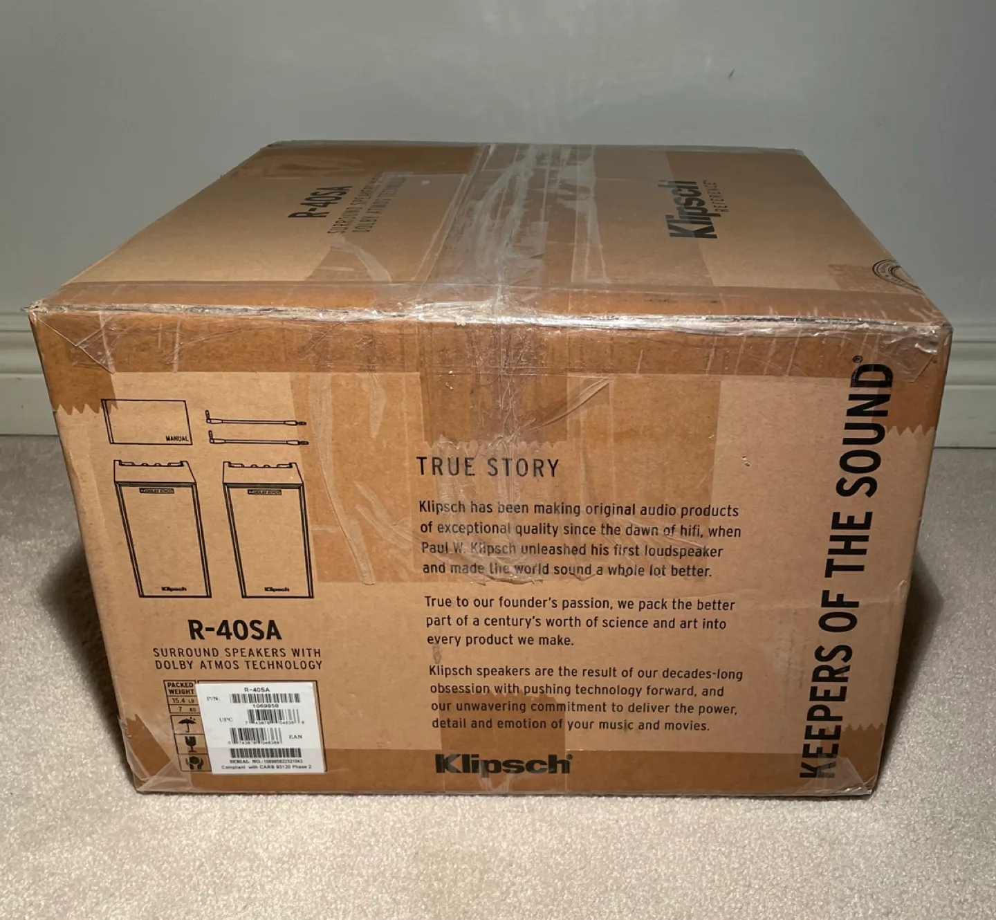 BRAND NEW! Klipsch R40SA 200-Watt Bookshelf Speaker $734.49 image indicator(2)