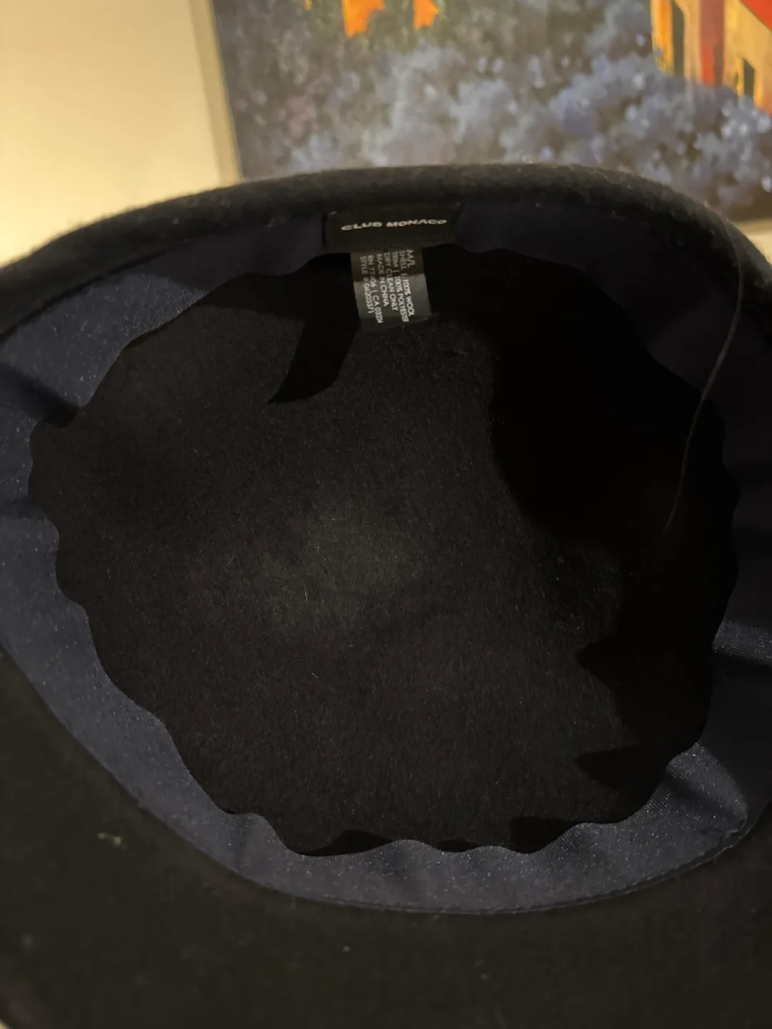 Club Monaco Women's Black Wool Cloche Hat image indicator(3)