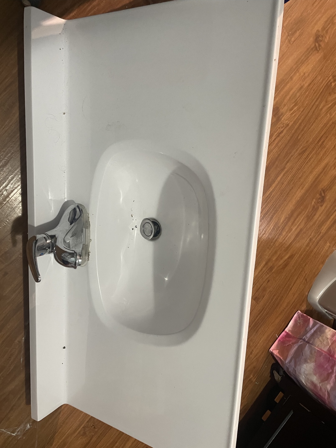 White Bathroom Vanity Top with Sink - photo 2