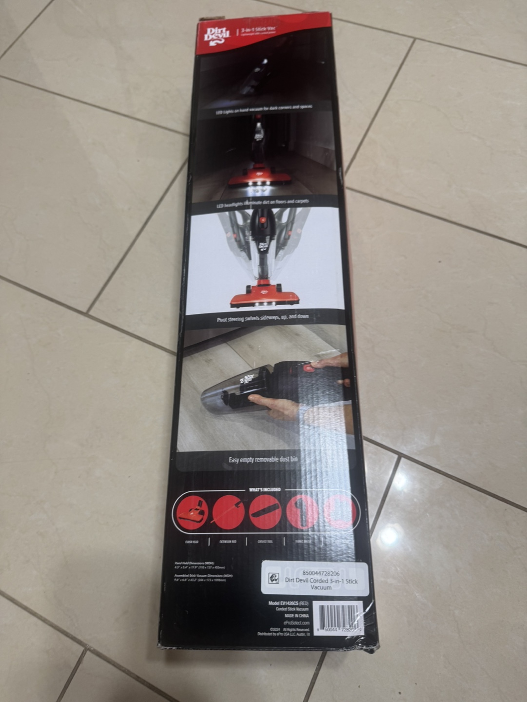 Dirt Devil FD20025 RED Corded Stick Vacuum Cleaner - photo 2