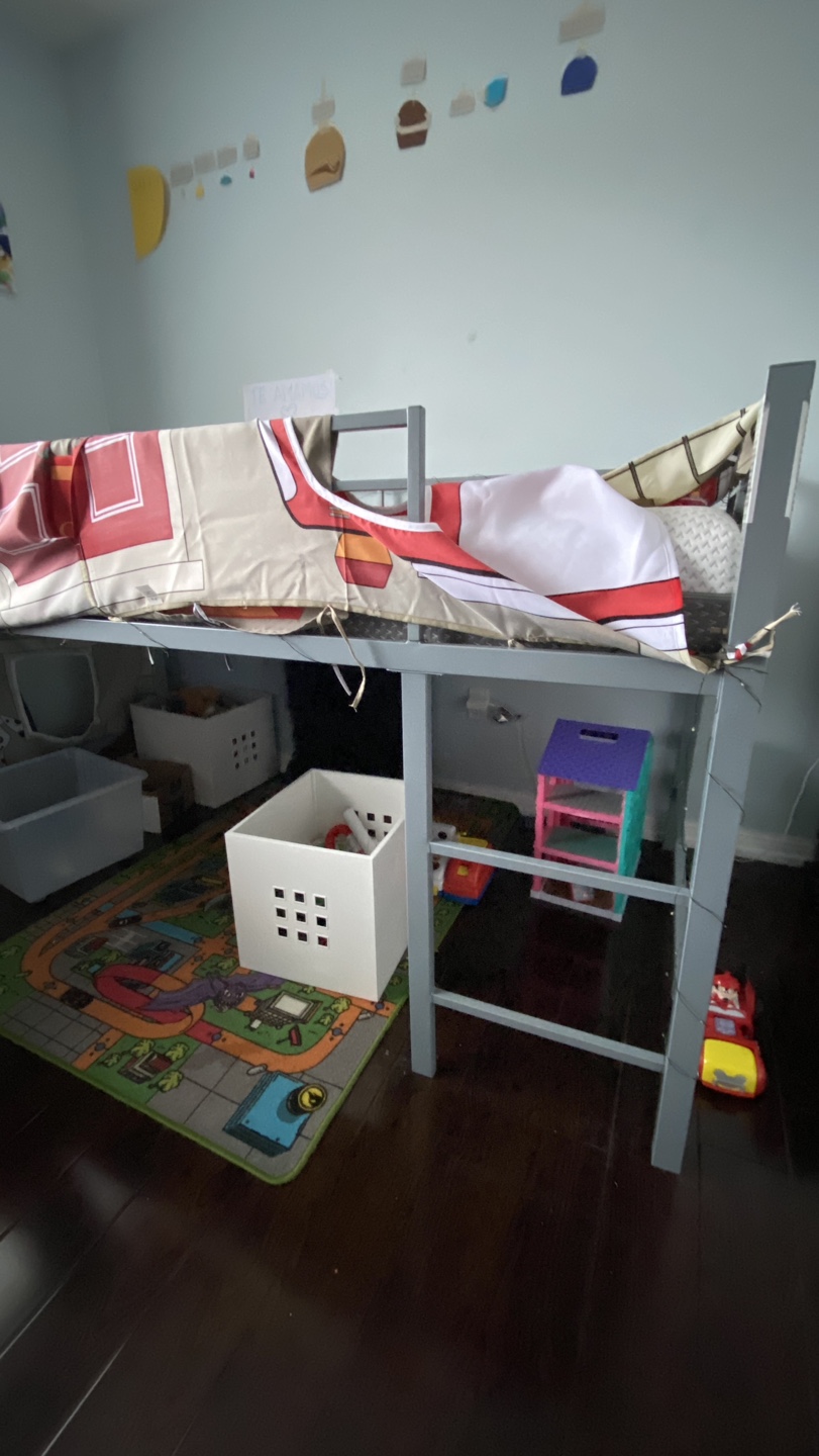 Kids Loft Bed with Firetruck Theme & Slide - photo 4