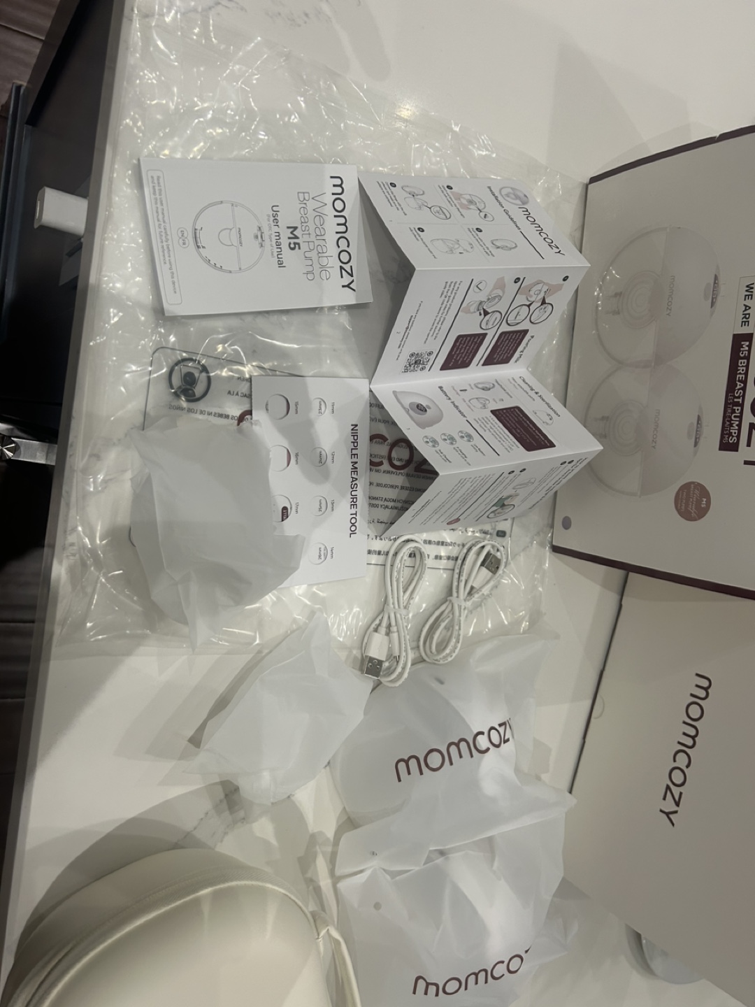 Momcozy M5 wearable breast pump - Double pump - Purple - photo 3