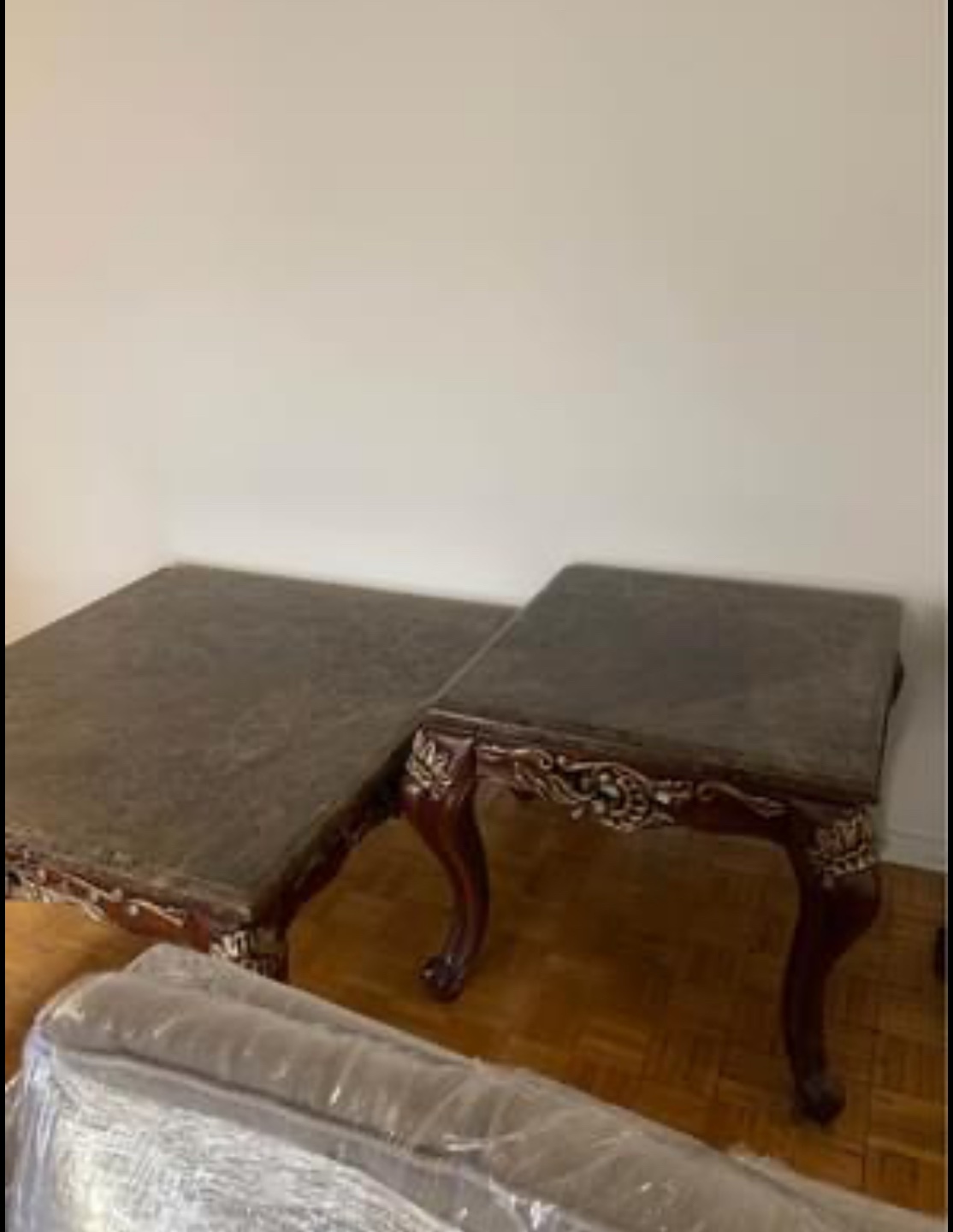 Elegant Marble-Top Coffee Table Set
