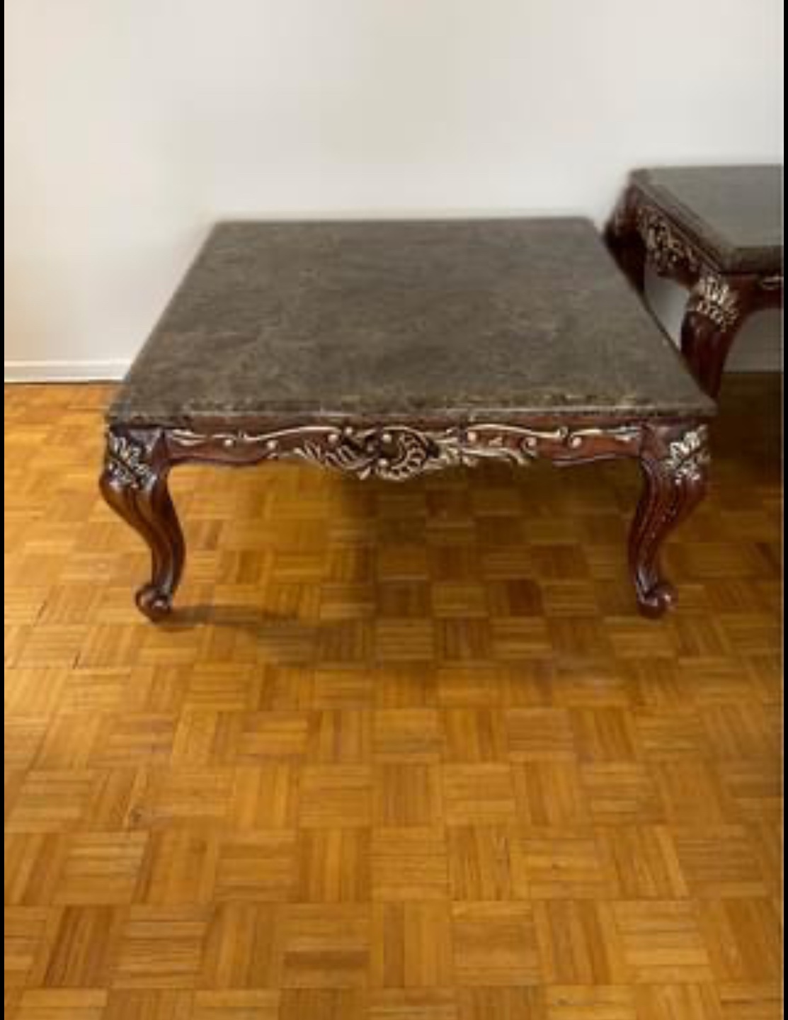 Elegant Marble-Top Coffee Table Set - photo 3