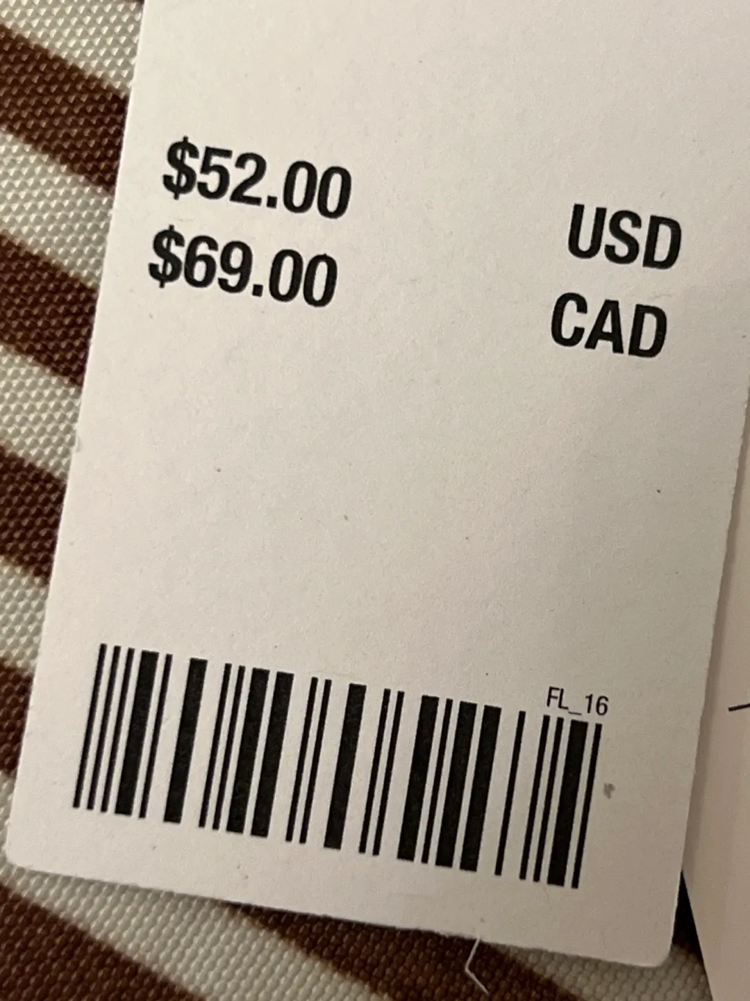 Brand New Baggu Medium Nylon Crescent Bag - Brown Stripe image indicator(6)