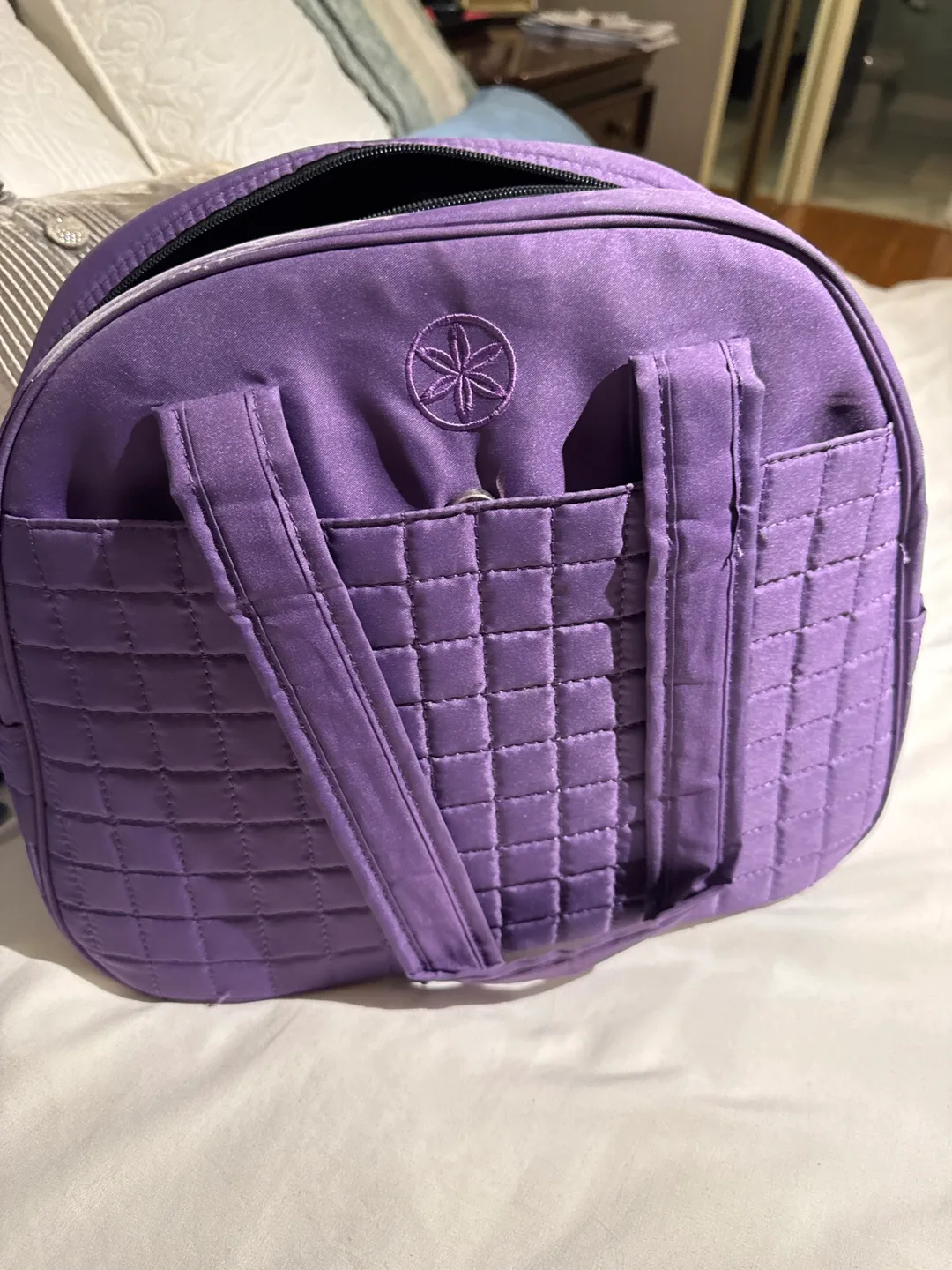 Purple Quilted Tote Bag image indicator(3)