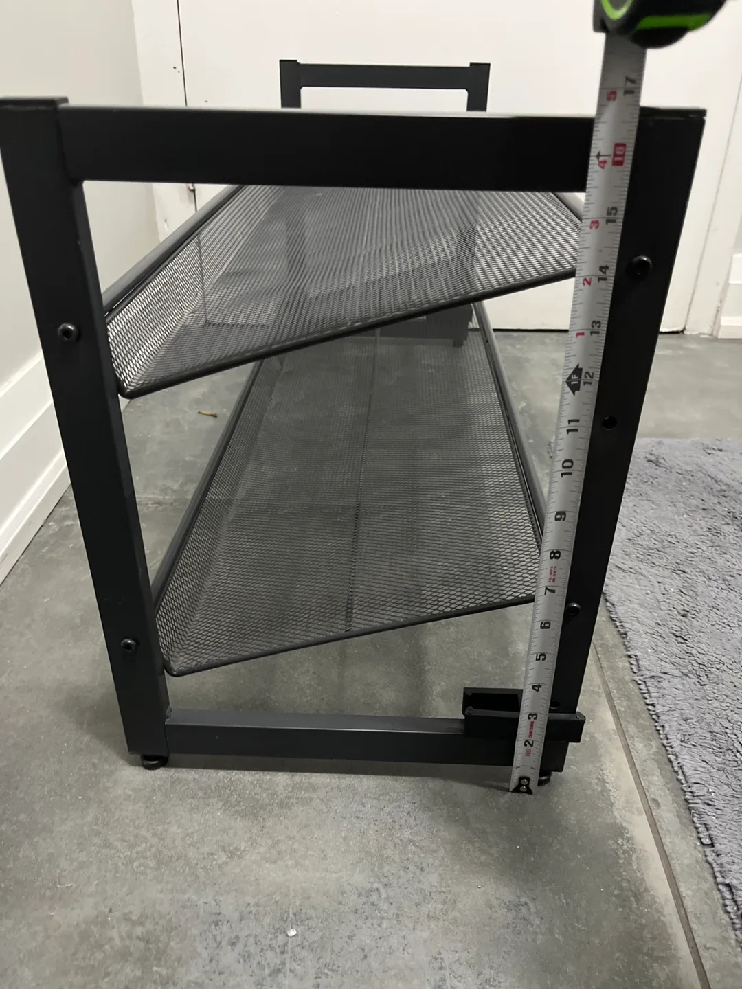 Black Metal 2-Tier Shoe Rack image indicator(5)