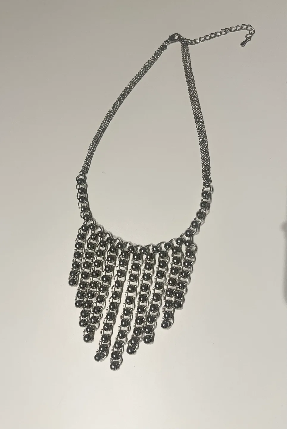 Silver Beaded Statement Necklace image indicator(3)