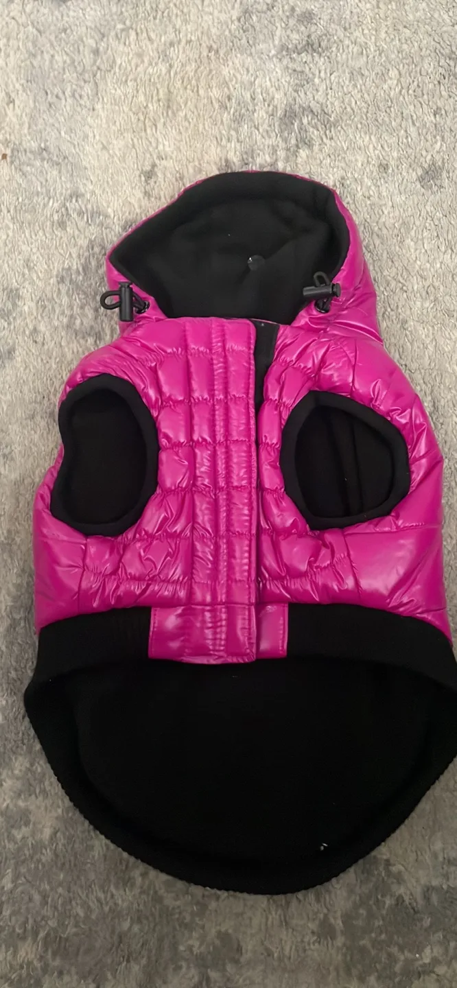 Canada Pooch Pink Dog Puffer Jacket Size 12 image indicator(2)