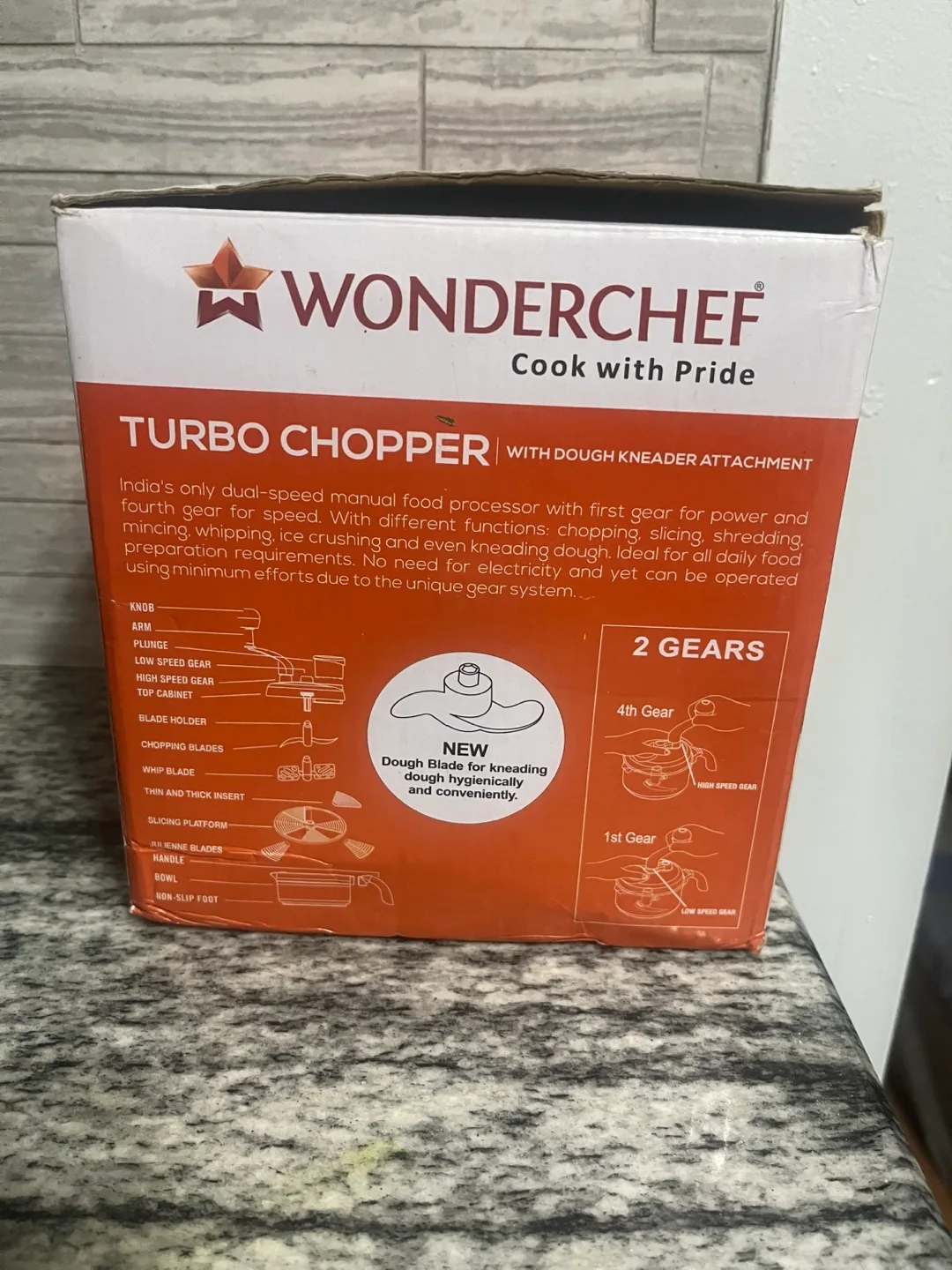 Wonderchef Turbo Chopper with Dough Kneader Attachment image indicator(2)