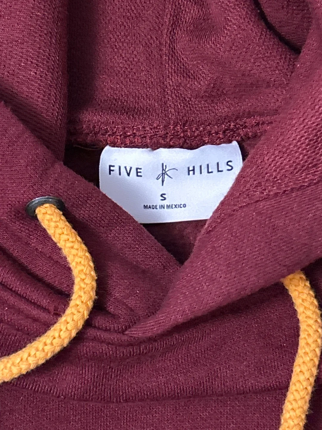 Five Hills Maroon Hoodie - Size Small image indicator(3)