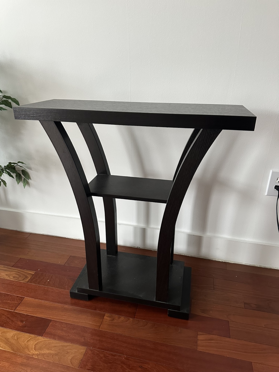 Black Console Table with Shelf - photo 2