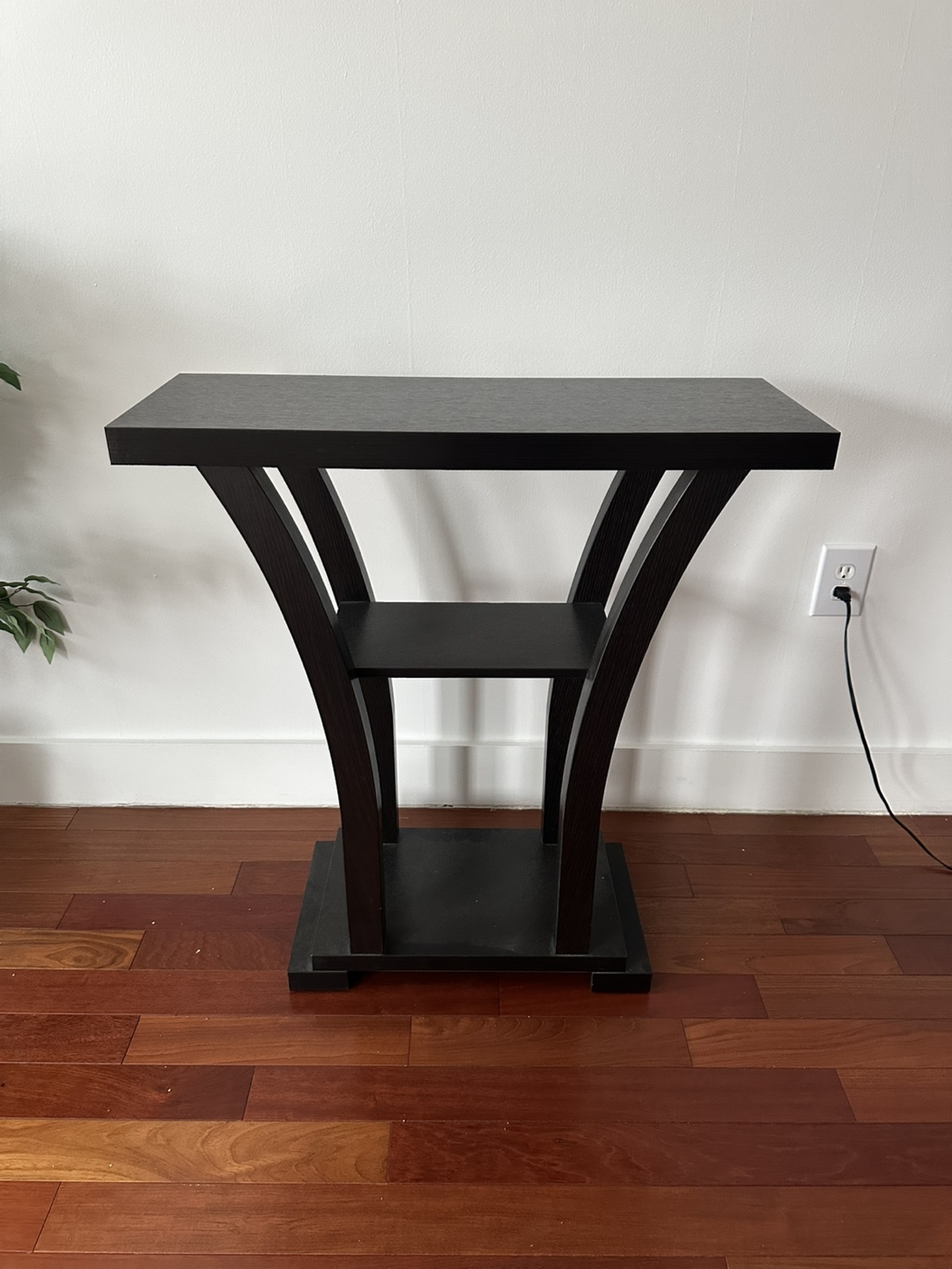 Black Console Table with Shelf