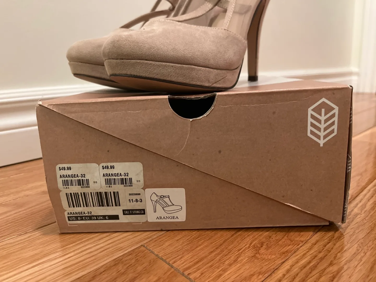 Beige Suede Heels image indicator(2)