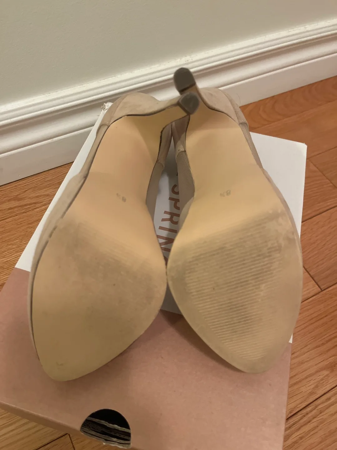 Beige Suede Heels image indicator(3)