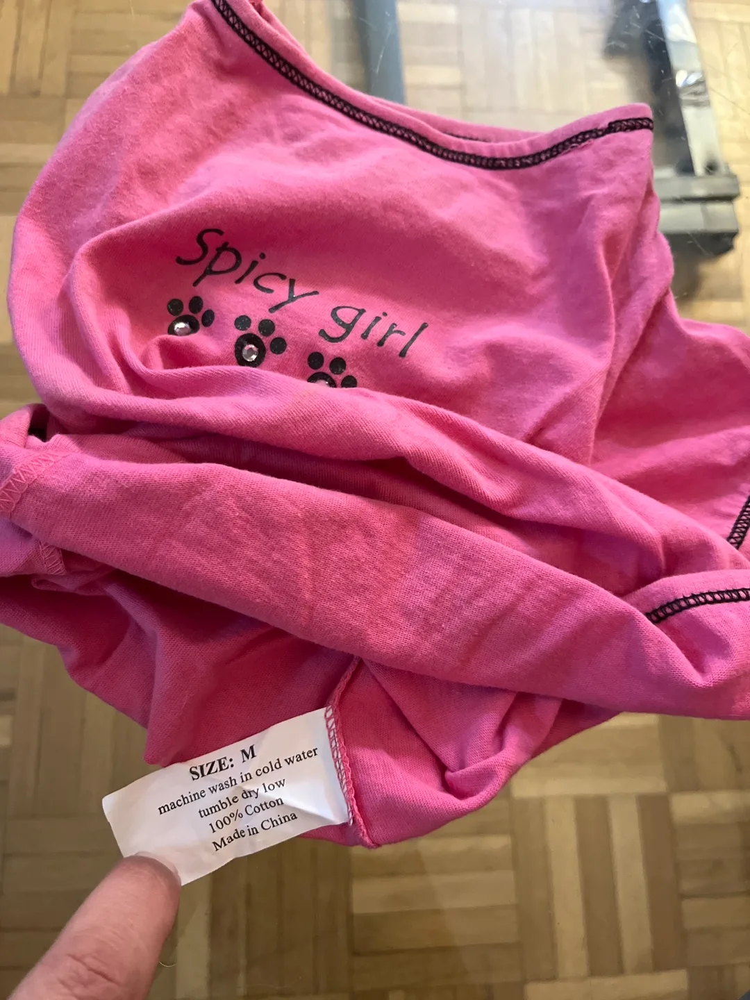 Size M Casual Canine Spicy Girl Dog T-Shirt Spicy Girl image indicator(3)