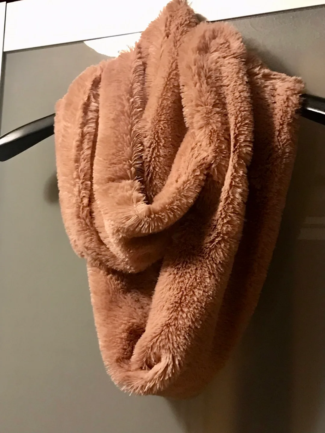 Soft Pink Faux Fur Infinity Scarf image indicator(3)