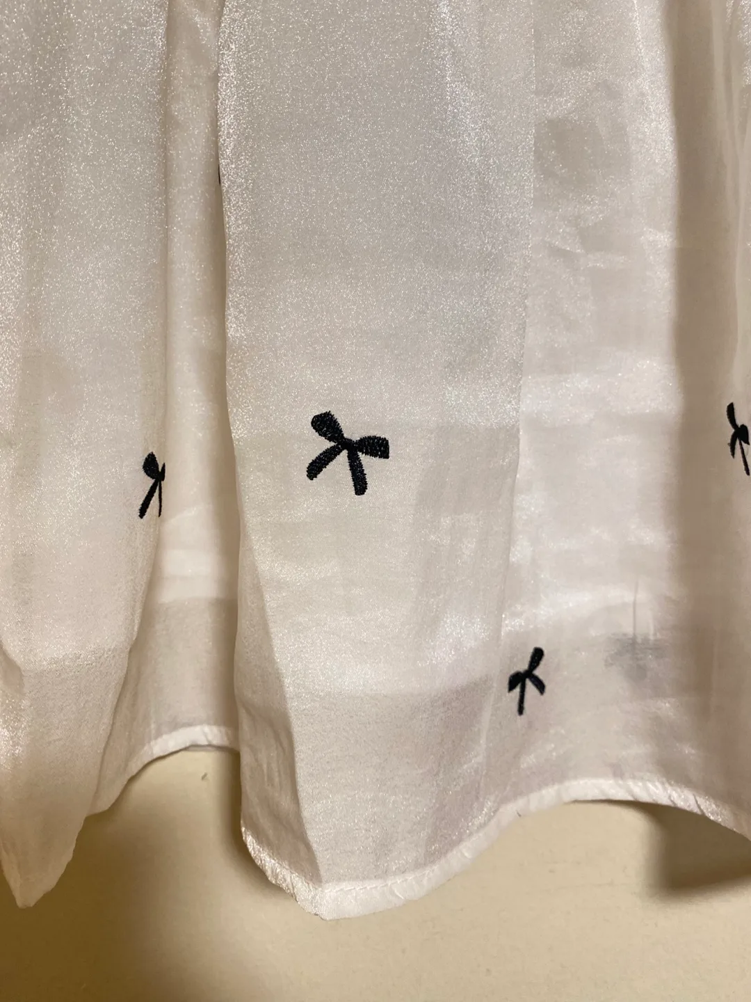 Adorable Baby Girl's Off-White Bow Dress image indicator(6)