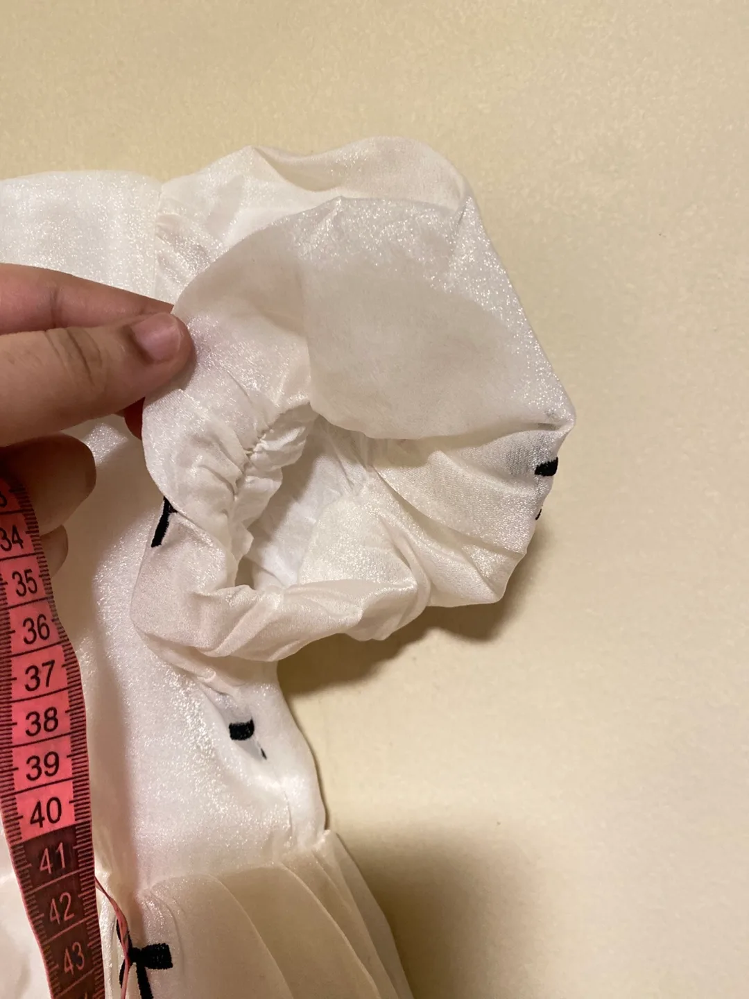 Adorable Baby Girl's Off-White Bow Dress image indicator(7)