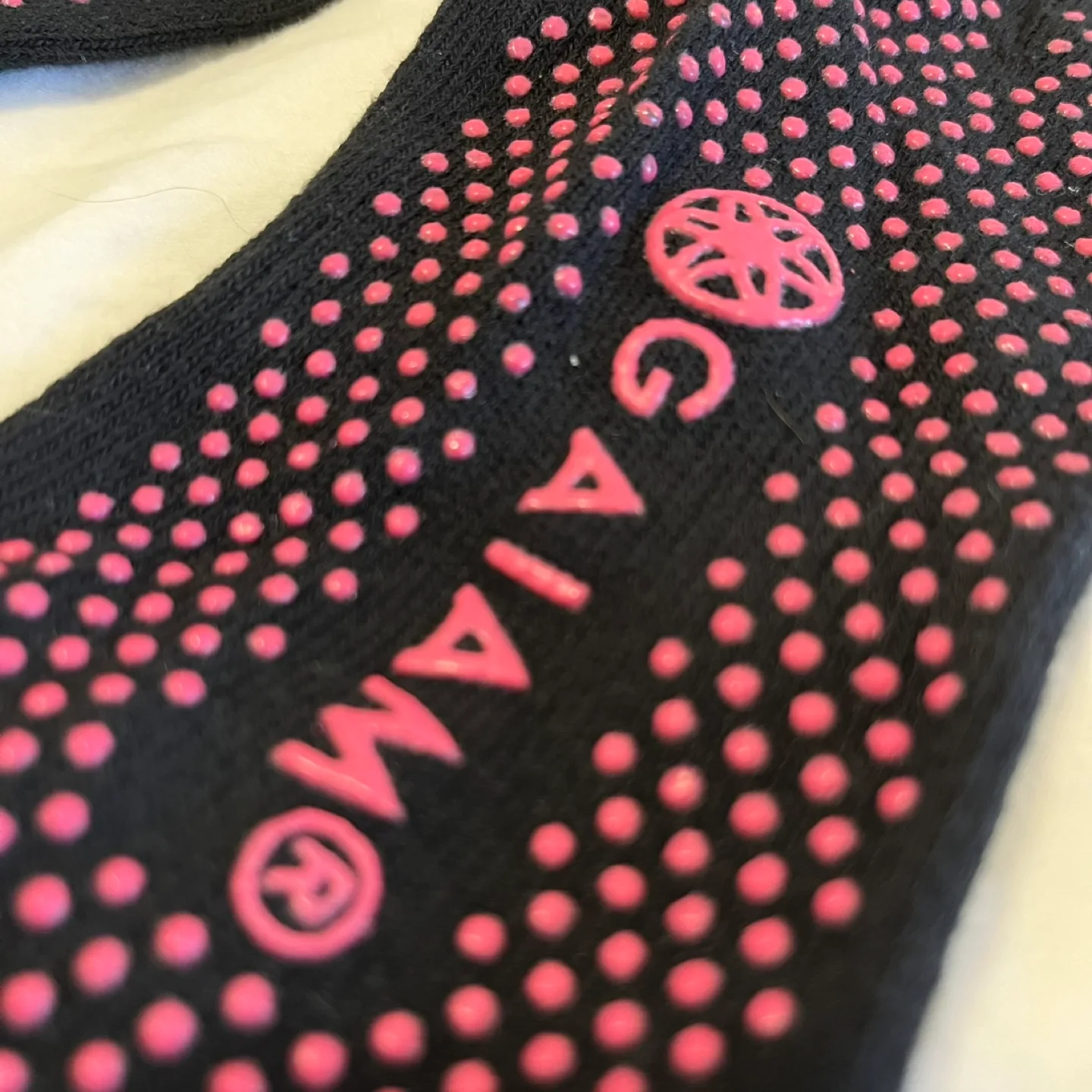 Gaiam Yoga Socks - Black Grippy Toe Socks image indicator(3)