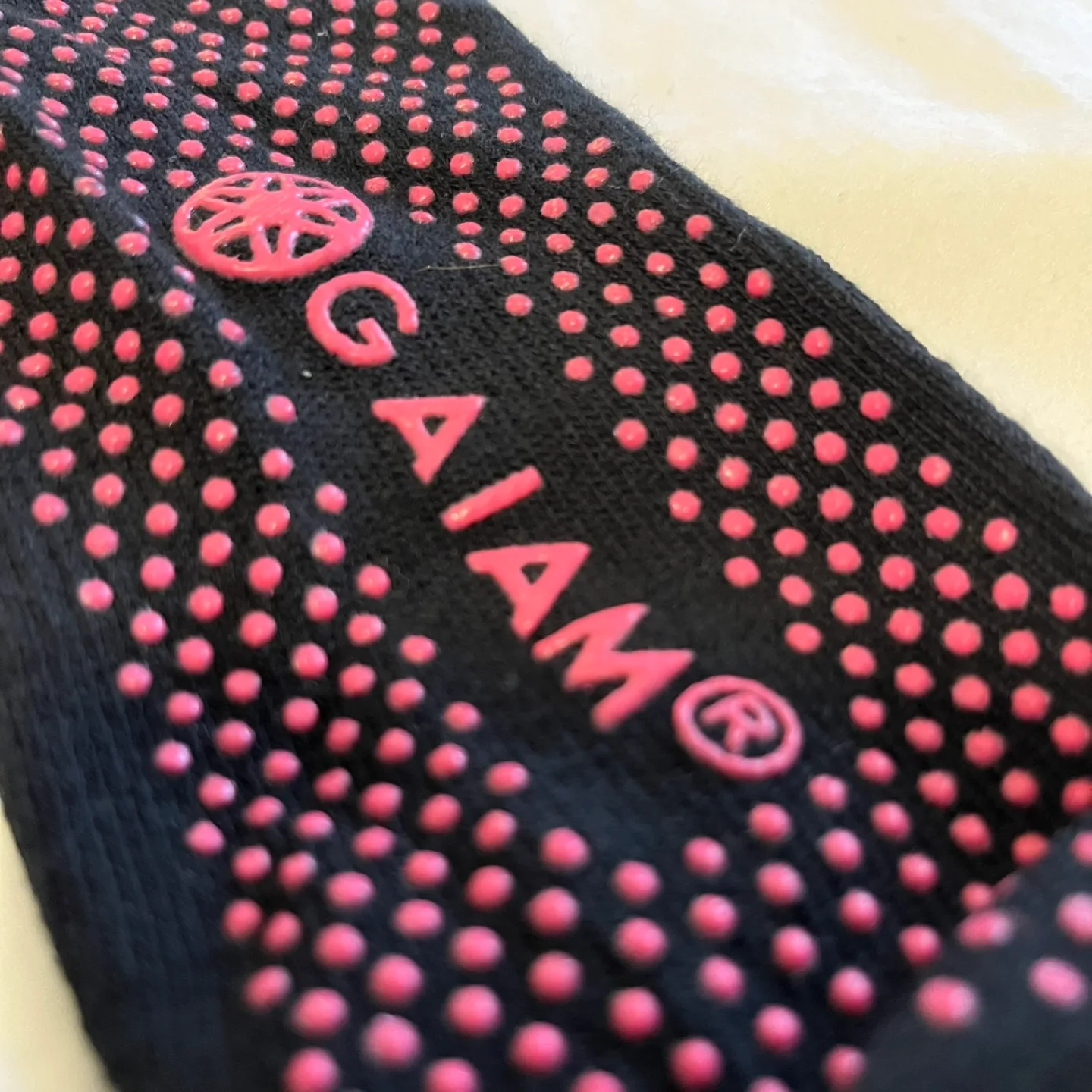 Gaiam Yoga Socks - Black Grippy Toe Socks image indicator(4)