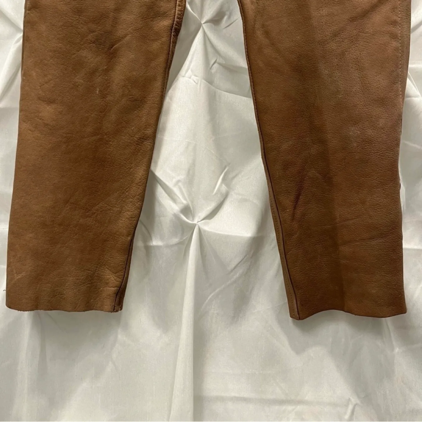 Tan Leather Motorcycle Chaps image indicator(4)