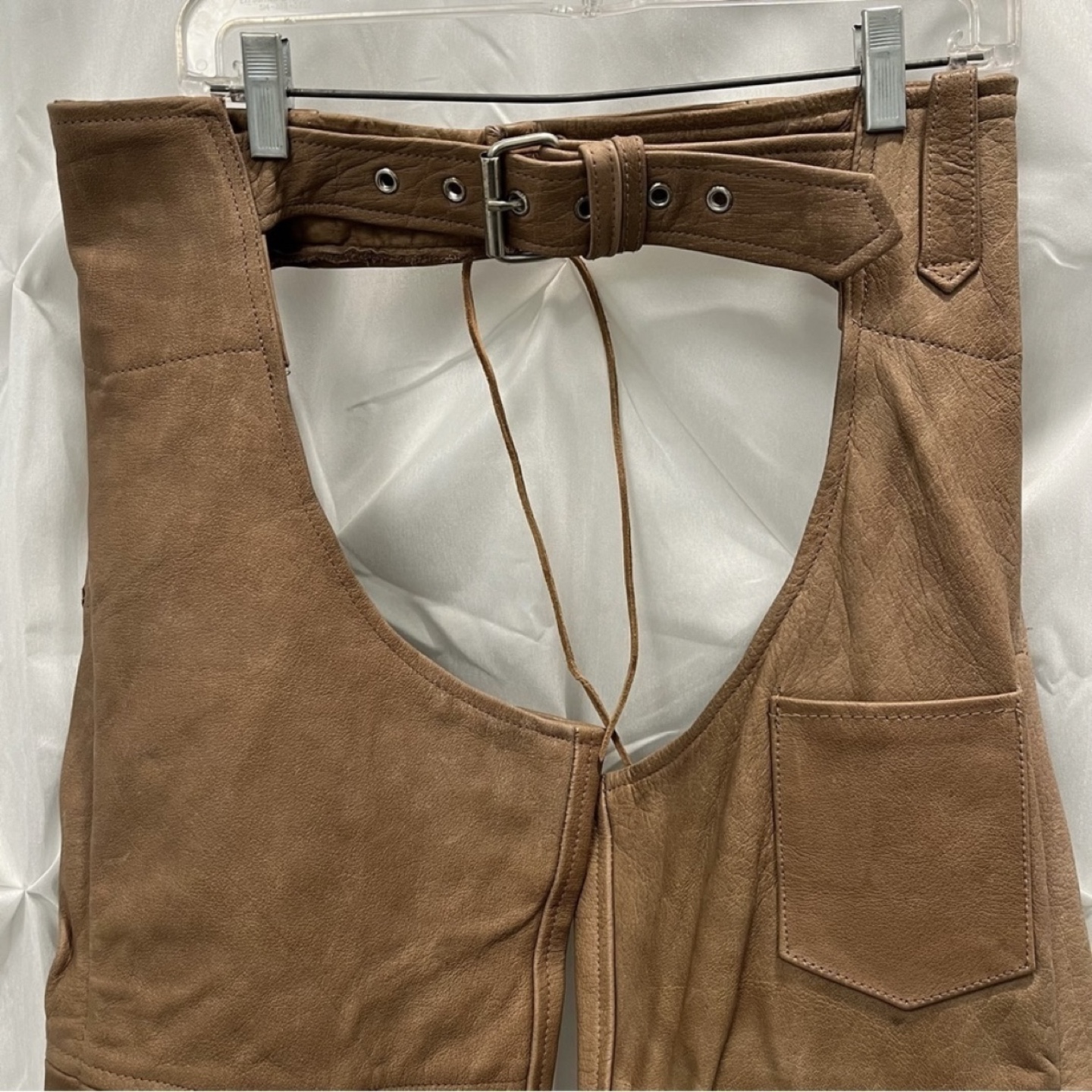 Tan Leather Motorcycle Chaps - photo 2