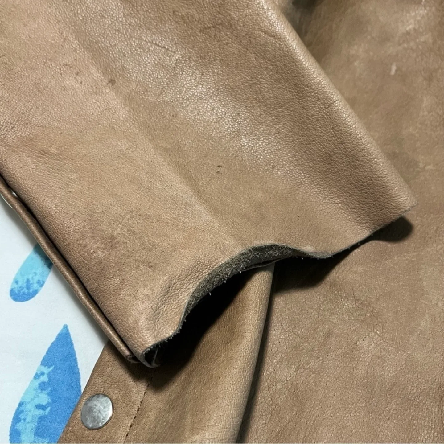 Tan Leather Motorcycle Chaps image indicator(10)