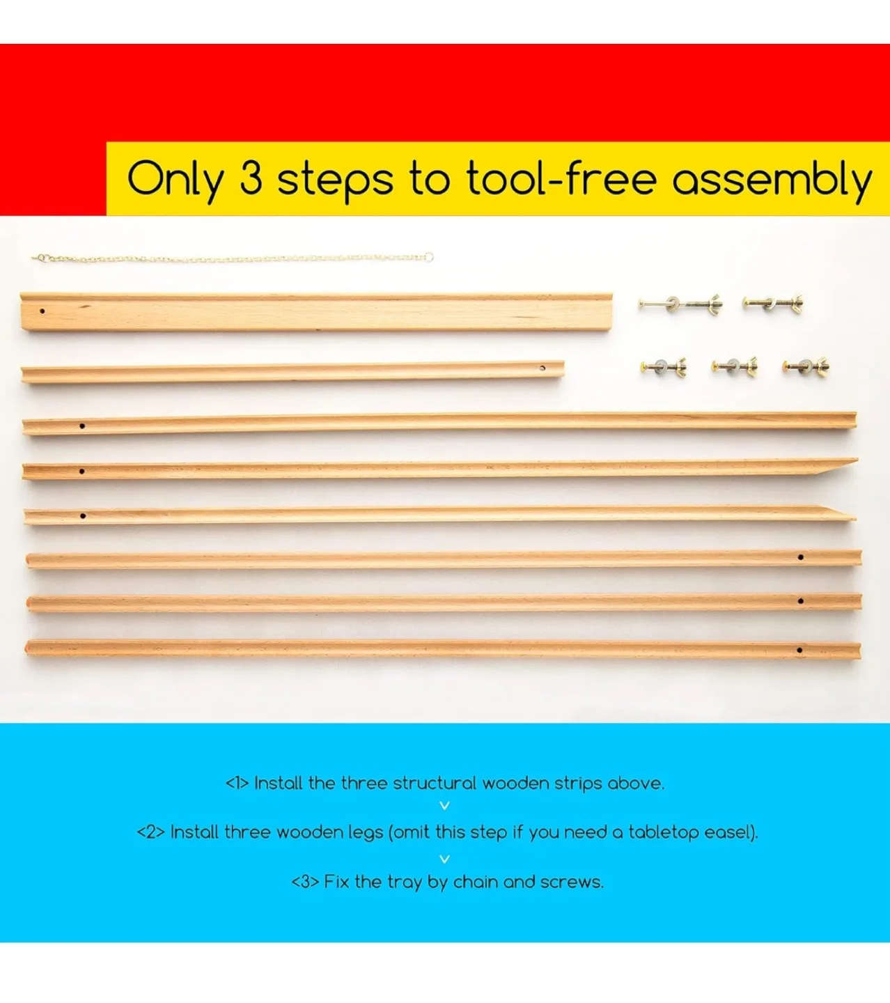 New Wooden Easel Stand - 40" Canvas Height image indicator(3)