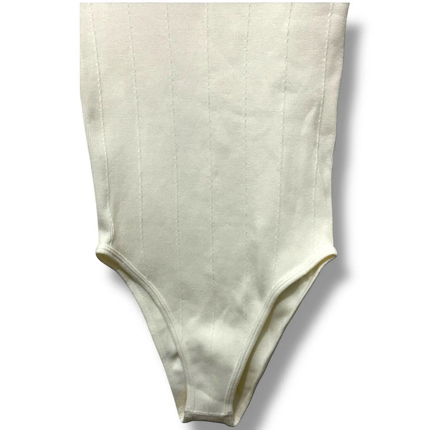 Zara | New Women's White Ribbed Long Sleeve Bodysuit XS-S image indicator(4)