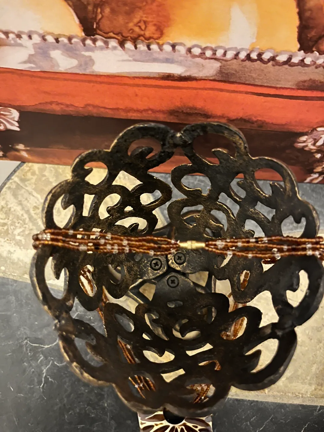 Unique Beaded Necklace with Intricate Pendant image indicator(5)