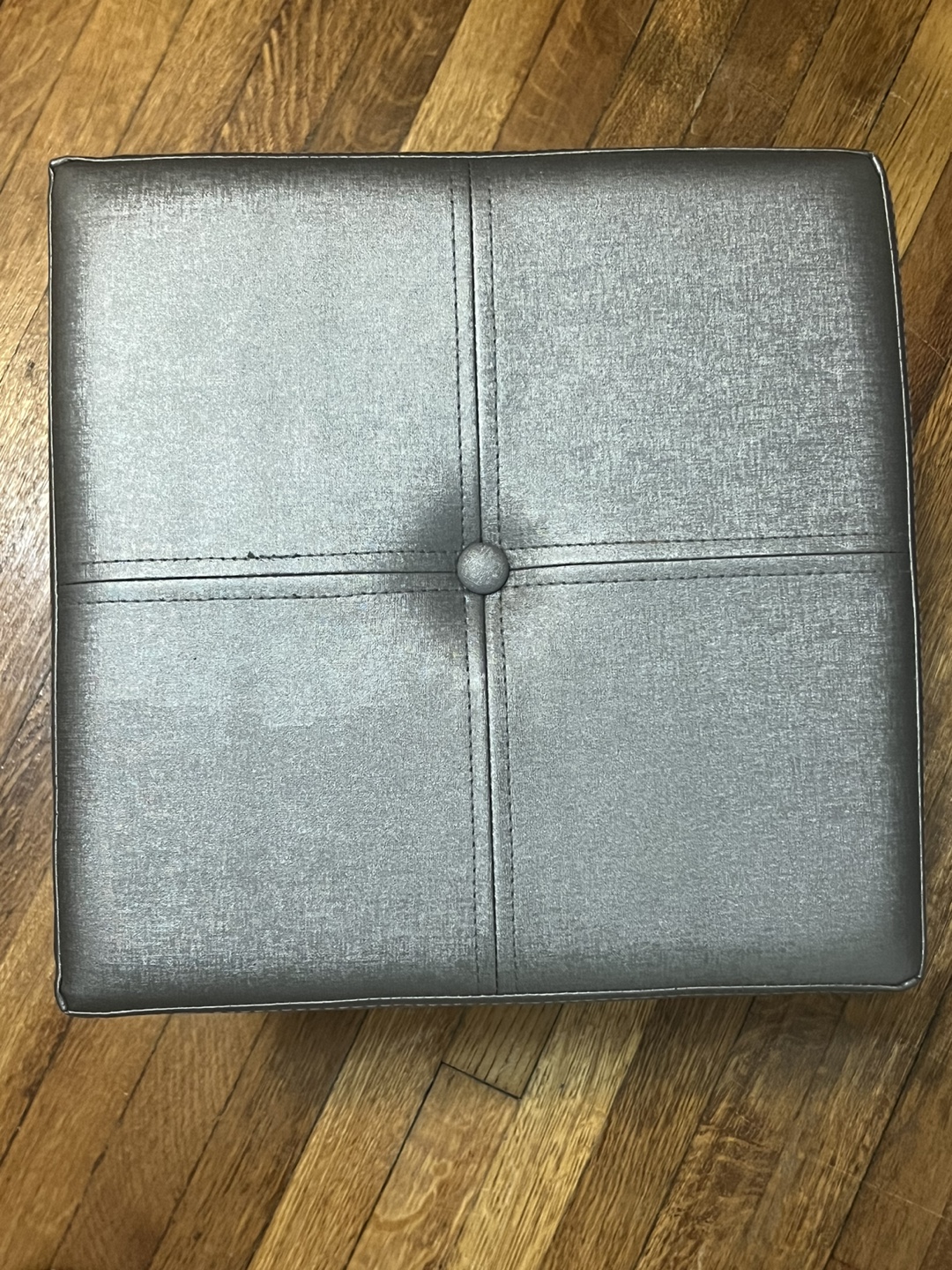 Silver Storage Ottoman - photo 2