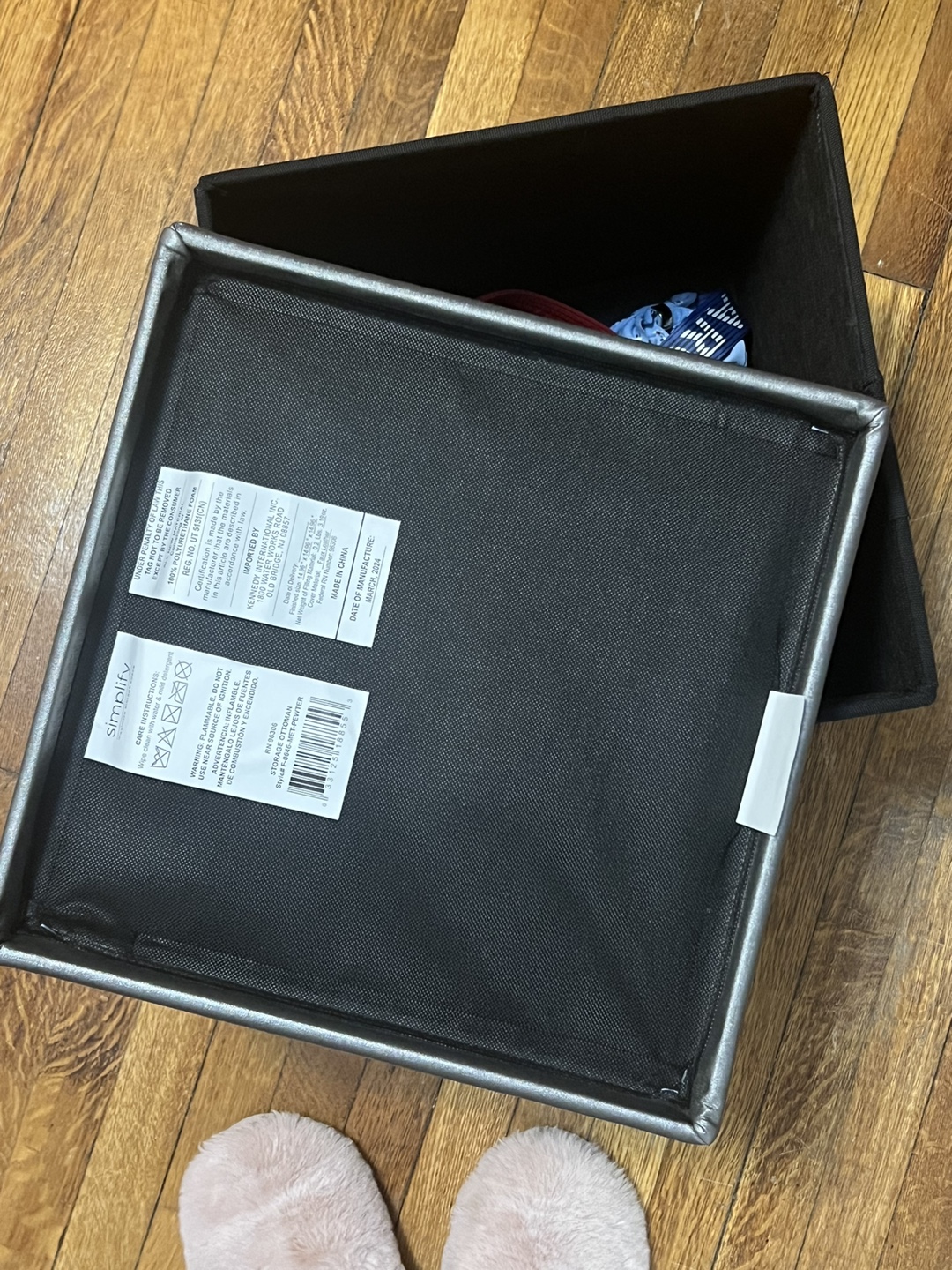 Silver Storage Ottoman - photo 3