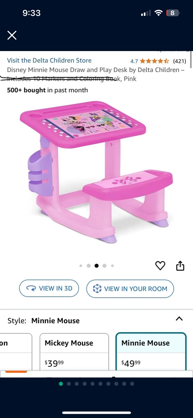 Disney Minnie Mouse Draw and Play Desk image indicator(2)