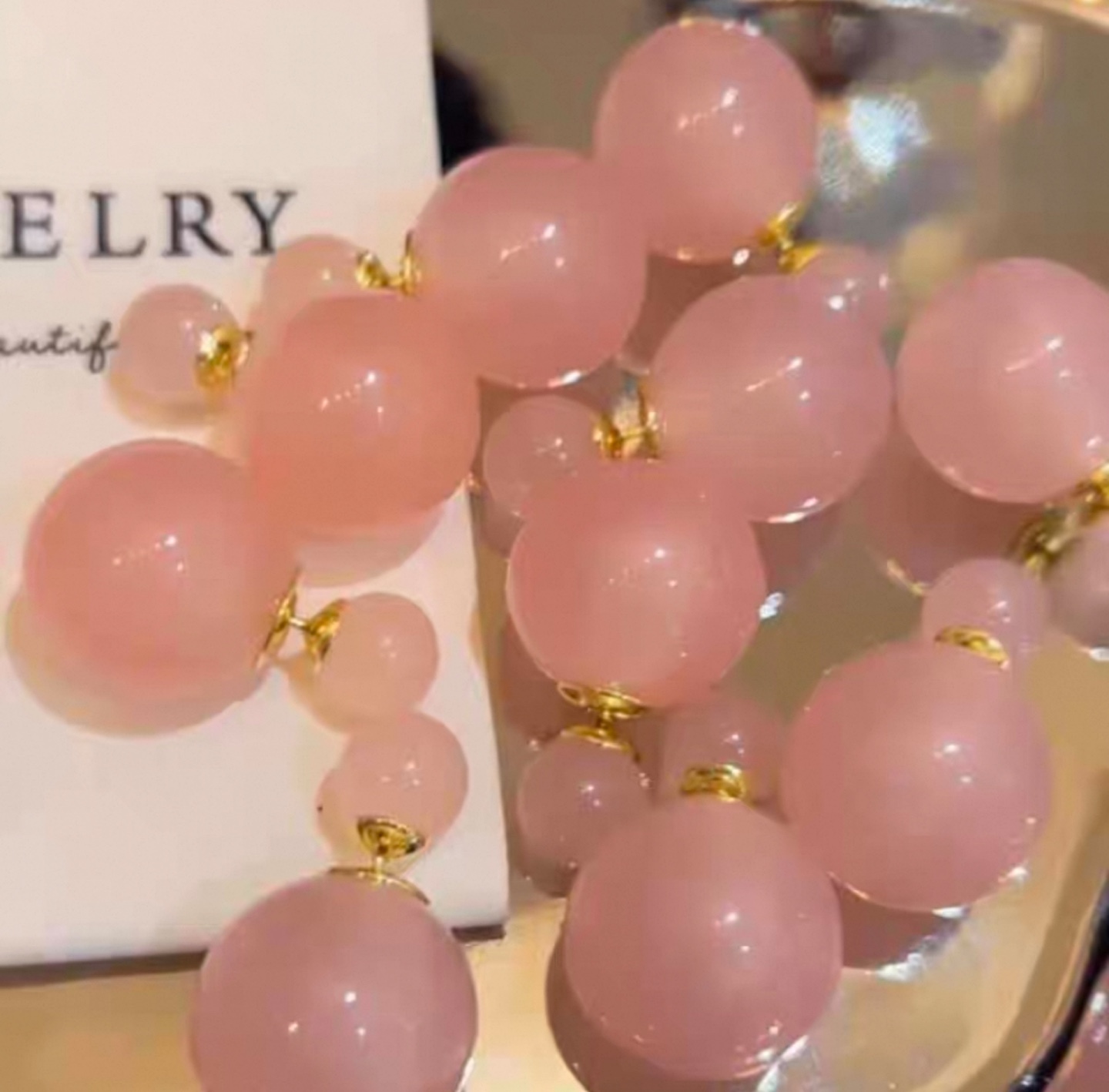 Pink Double Ball Earrings - photo 2