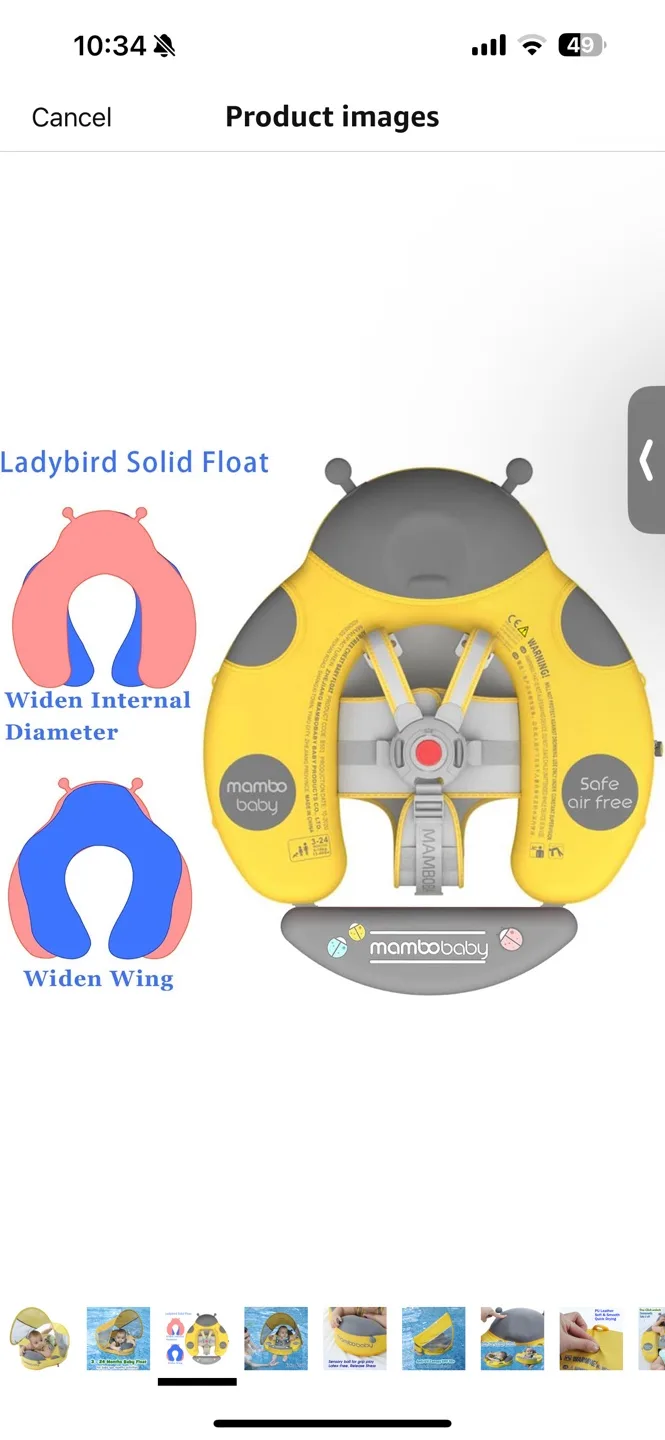 Mamobaby Baby Float with Canopy - 3-24 Months image indicator(4)