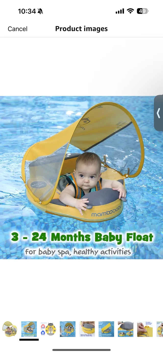 Mamobaby Baby Float with Canopy - 3-24 Months image indicator(2)