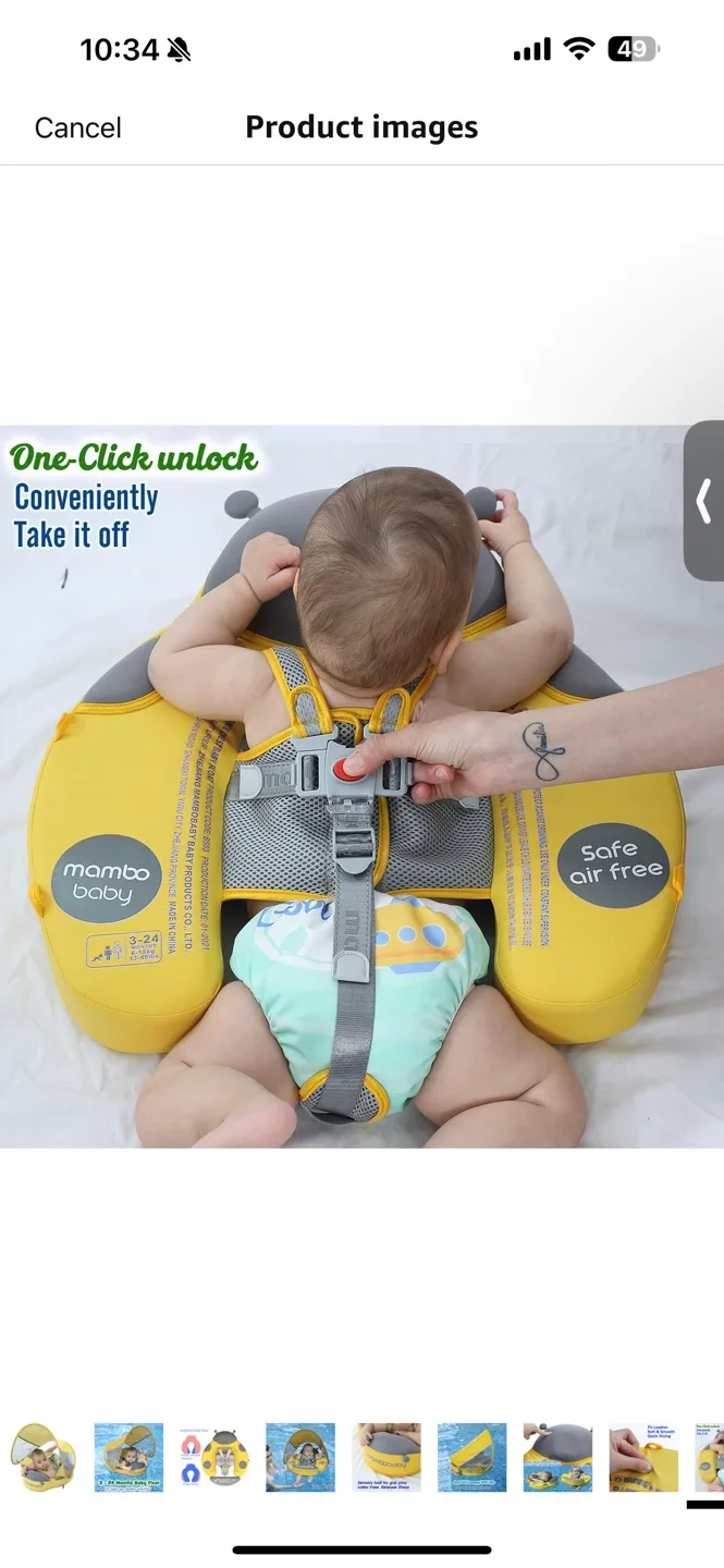 Mamobaby Baby Float with Canopy - 3-24 Months image indicator(8)