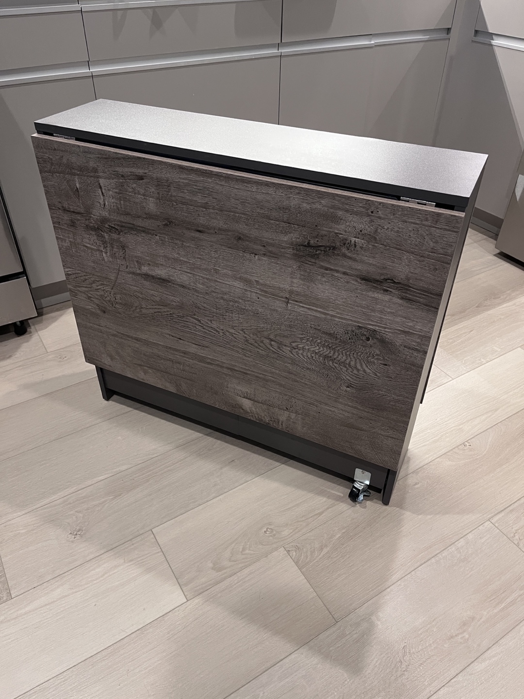 Foldable Table with Storage Shelves
