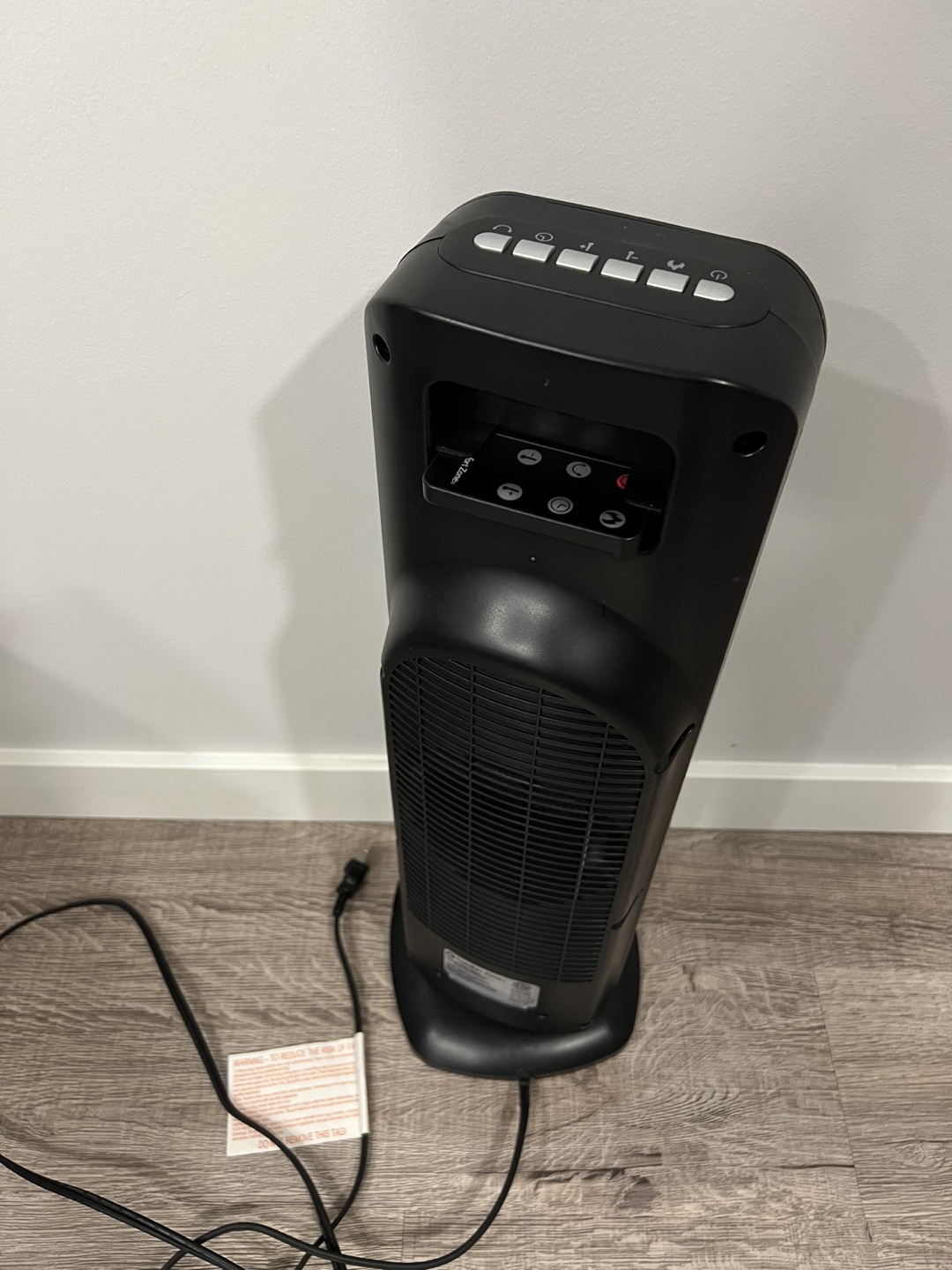 Comfort Zone Oscillating Ceramic Tower Heater with Remote - photo 3