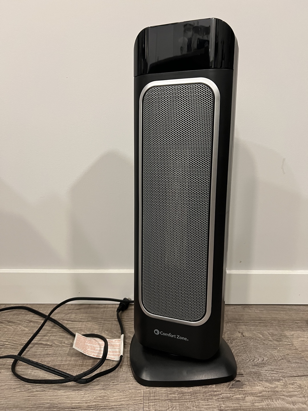 Comfort Zone Oscillating Ceramic Tower Heater with Remote