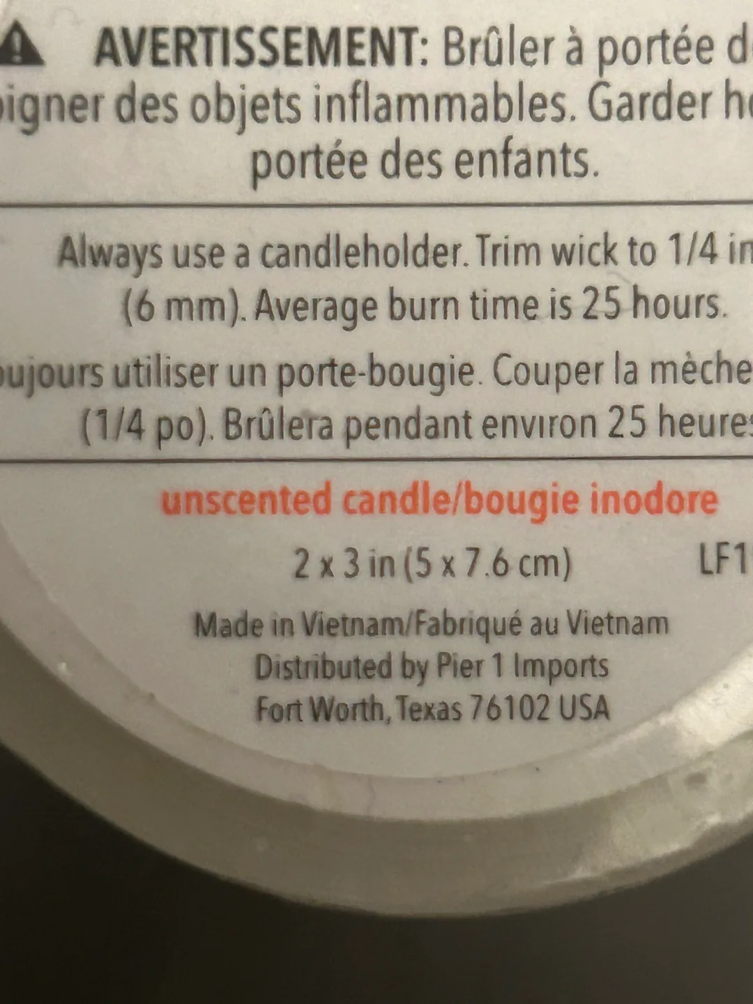 Set of 4 Pier 1 Imports Unscented Pillar Candles image indicator(5)