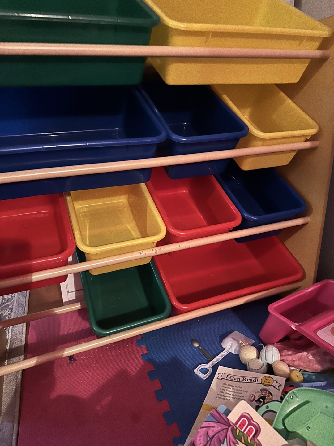 Multicoloured Plastic Storage Bins