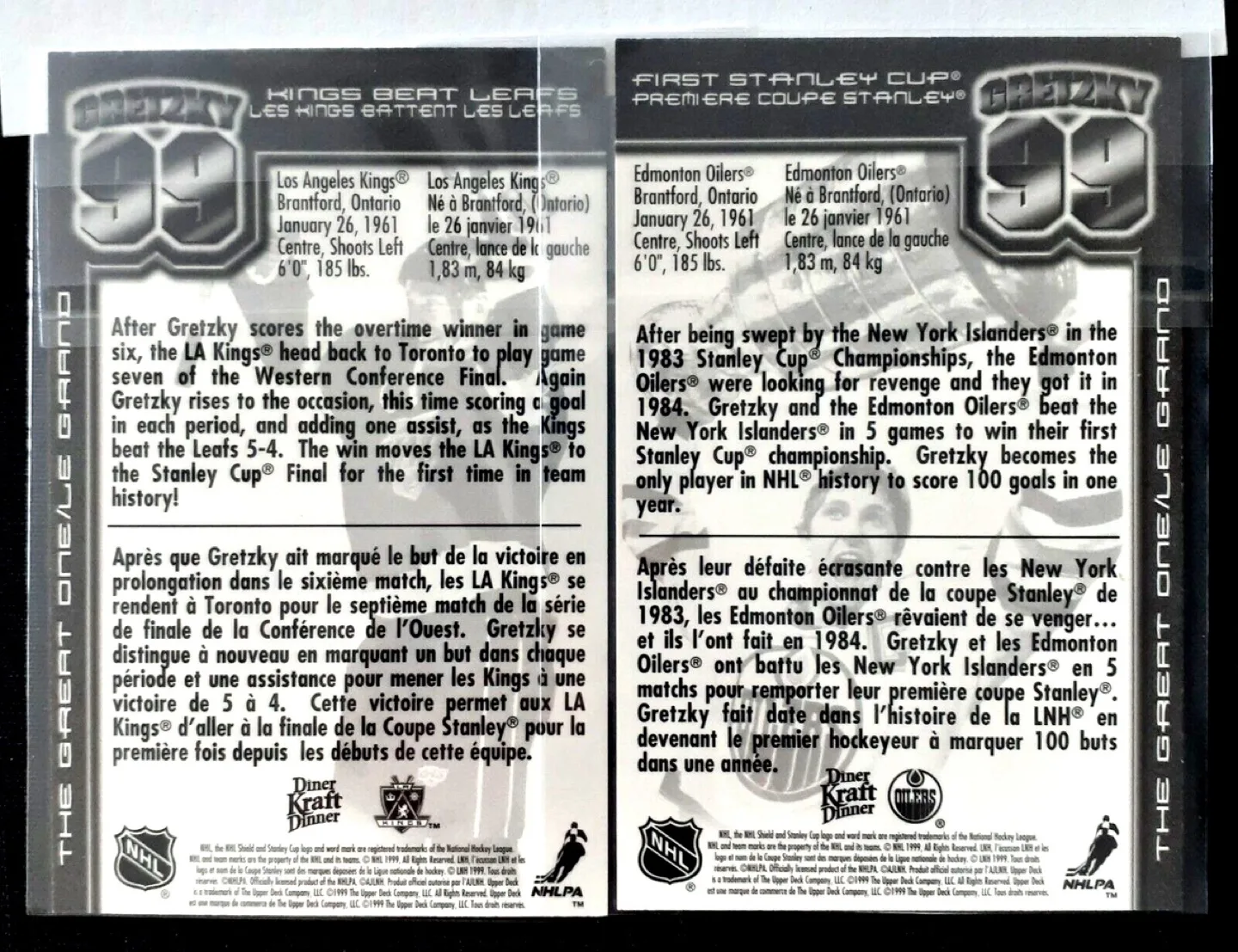 Gretzky 99 The Great One/Le Grand Hockey Card Set image indicator(8)