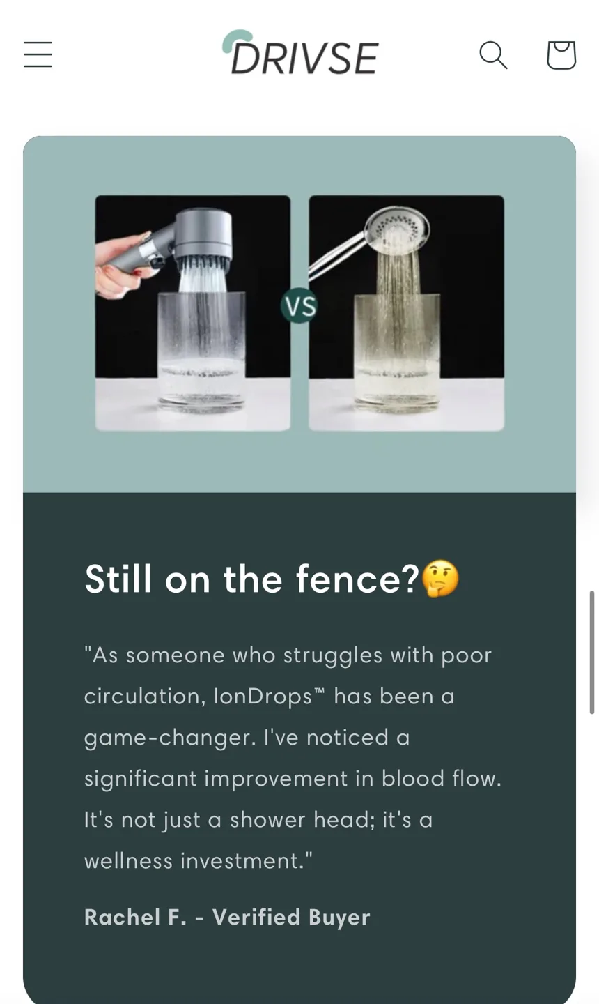 NEW Drivse IonDrops Spa Shower Head -Improve Skin & Hair image indicator(4)